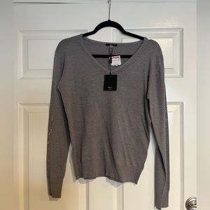 2 FOR $20 - NWT - MILANO HEATHER GREY AND RHINESTONE SWEATER